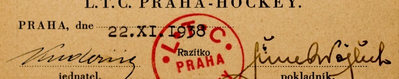 heater_Legitimace hockey klubu L.T.C. PRAHA  z roku 1938